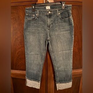 Vintage Calvin Klein Deep Cuff Cropped Jeans 10
